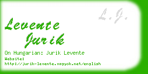 levente jurik business card